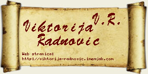 Viktorija Radnović vizit kartica